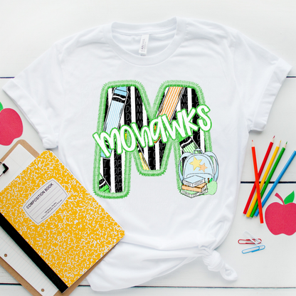LETTER MASCOT GREEN (dropdown)-DTF&UV