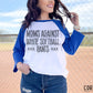 Moms Against White Softball Pants Distressed Blk - DTF