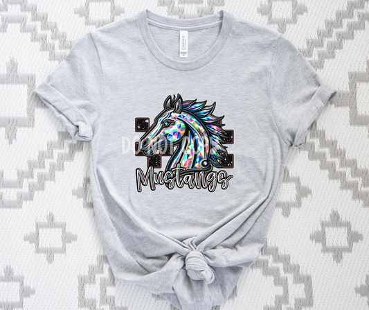 Mustangs faux sequin faux embroidery-DTF