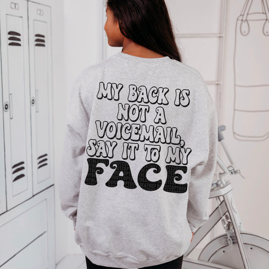 My back is not a voicemail-DTF