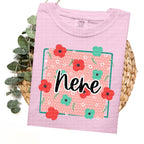 Floral Dotted 74 Names: Nana, Teacher, Nurse ECT. (ALL IN THIS LISTING WITH DROPDOWN)