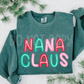 Nana Claus white writing over letters-DTF