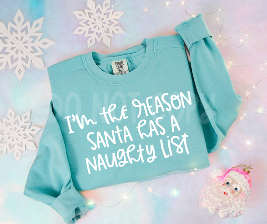 Naughty List white-DTF
