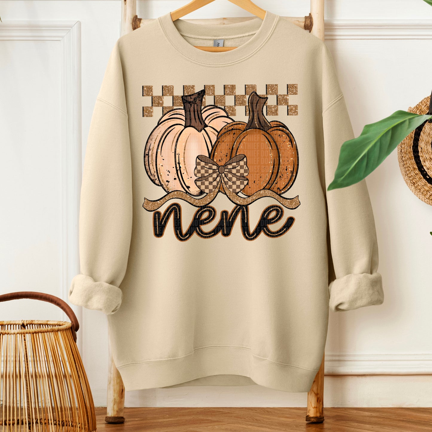 Fall Checkered Glitter Pumpkin Collection (dropdown)-DTF&UV