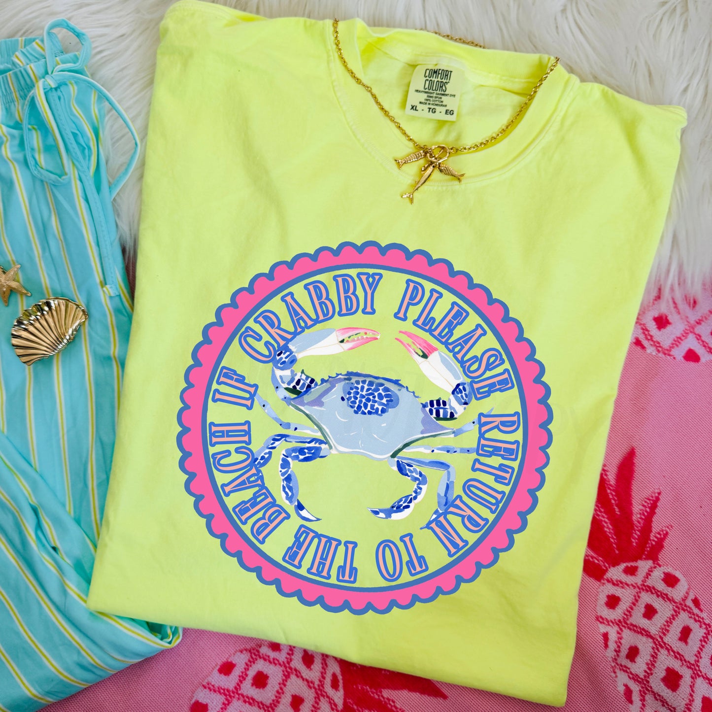 If Crabby Please Return to the Beach -DTF&UV
