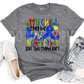 Non Verbal Autism Mama Puzzle Black Font -DTF