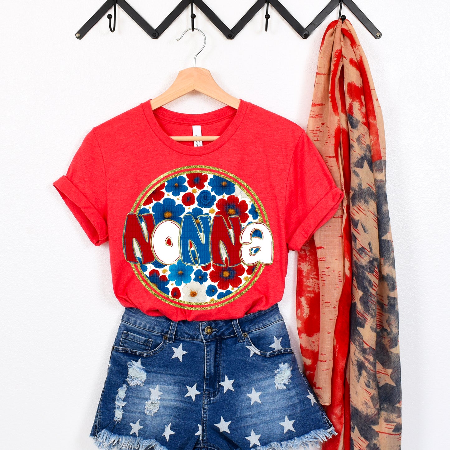 Floral 4th of July (dropdown)-DTF&UV