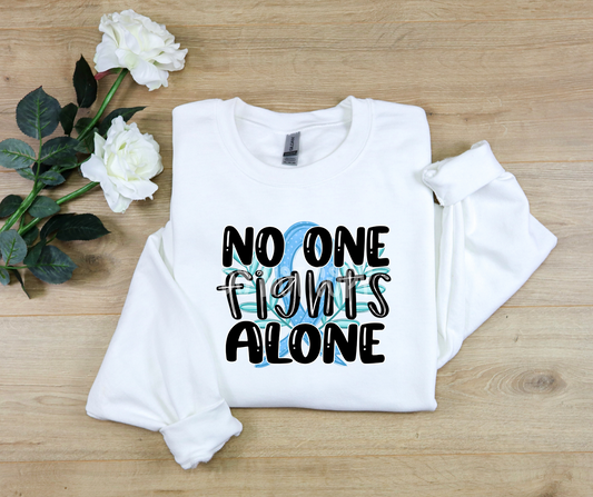 No one fights alone Blue-DTF