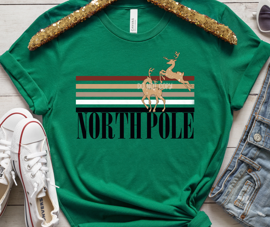 North Pole Retro Reindeer-DTF