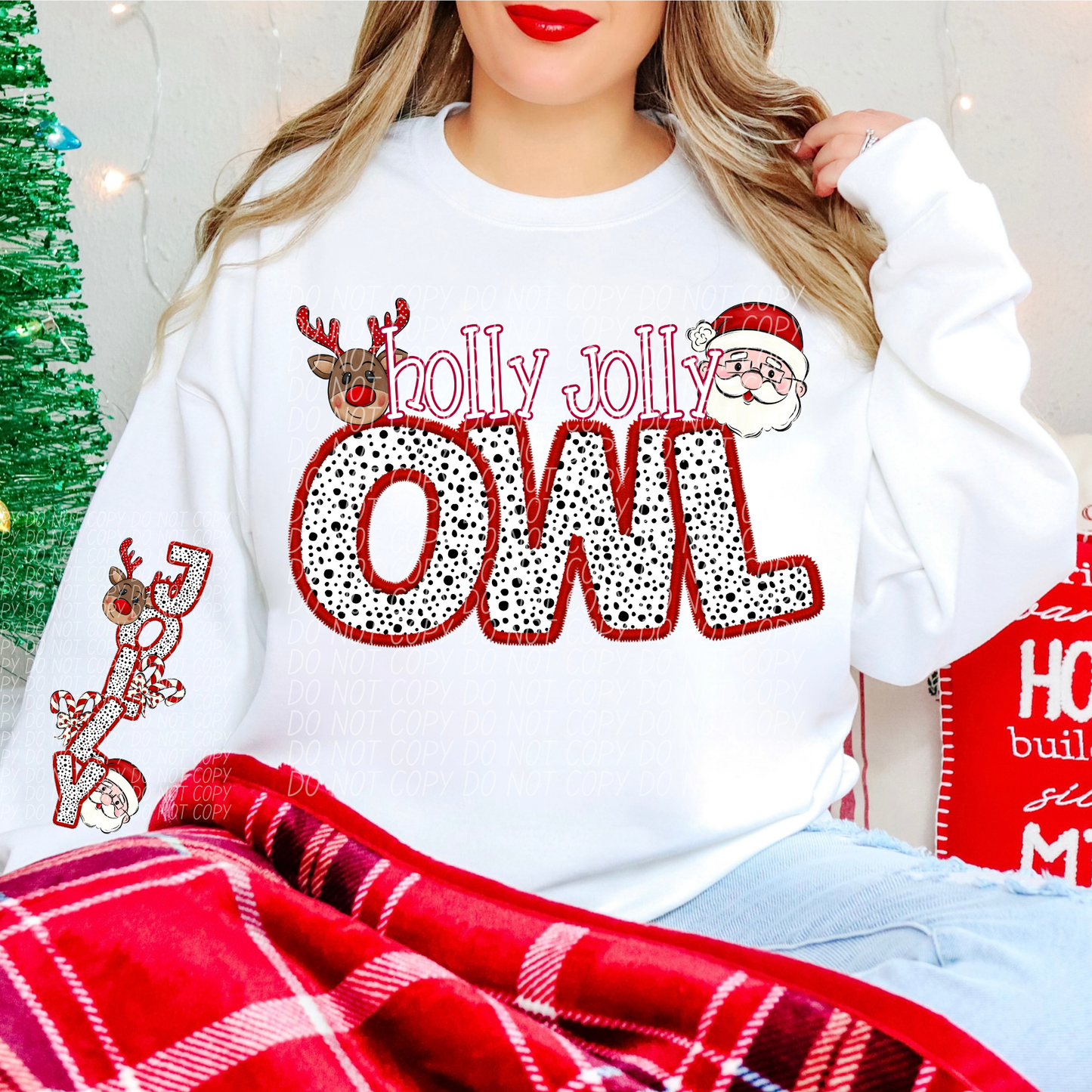 Holly Jolly Mascot Comes with Sleeve (DROPDOWN)-DTF&UV