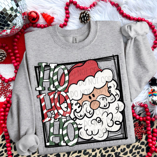 Ho Ho Ho Whimsical Santa-DTF