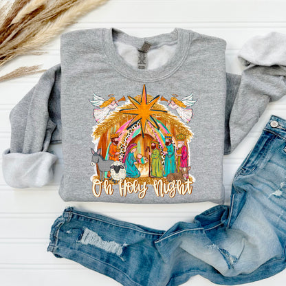Oh Holy Night faux glitter-DTF&UV