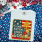 One Nation Under God checkered frame- DTF&UV