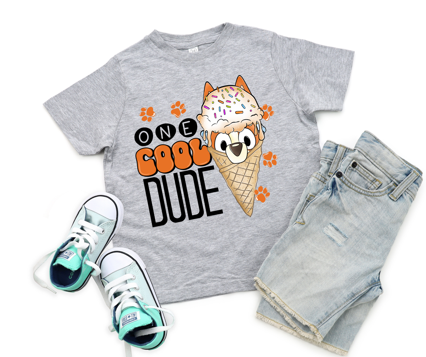 One cool dude orange-DTF