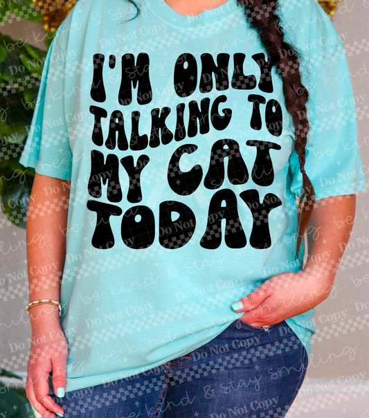 Only talking to me cat -DTF