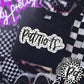 Patriots Black And White Polka Dot Faux Stitch - DTF