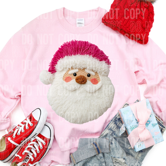 PINK SANTA HAT YARN-DTF&UV