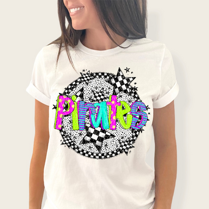 Neon checker Mascots(Dropdown)-DTF