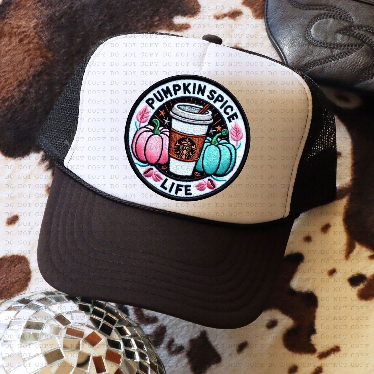 Pumpkin Spice Life 2 Faux Hat Patch - DTF