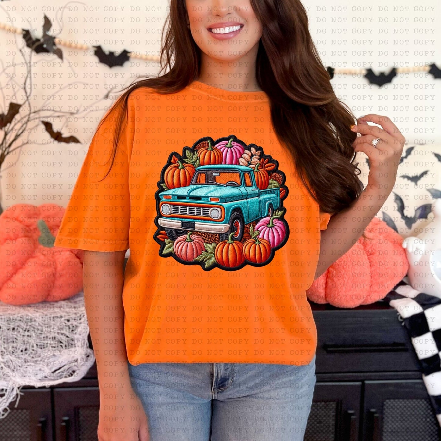 Pumpkin Truck Patch Trucker - DTF