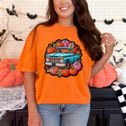 Pumpkin Truck Patch Trucker - DTF