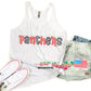 Panthers Red & Black W Wht - DTF
