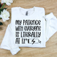 My patience at 1%-DTF