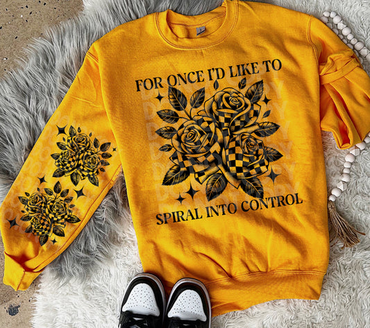 For once I would like to spiral in control(Sleeve)-DTF