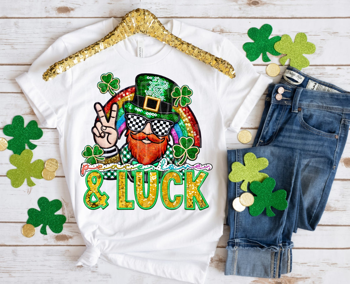 Peace love & Luck-DTF