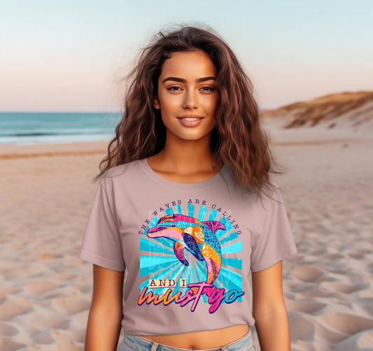 The waves are calling dolphin-DTF&UV