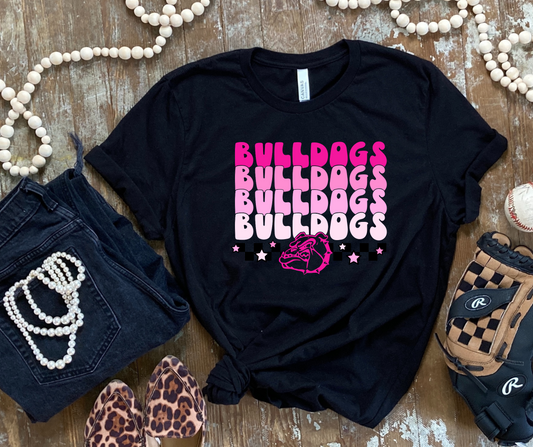 Pink Bulldogs x 4-DTF