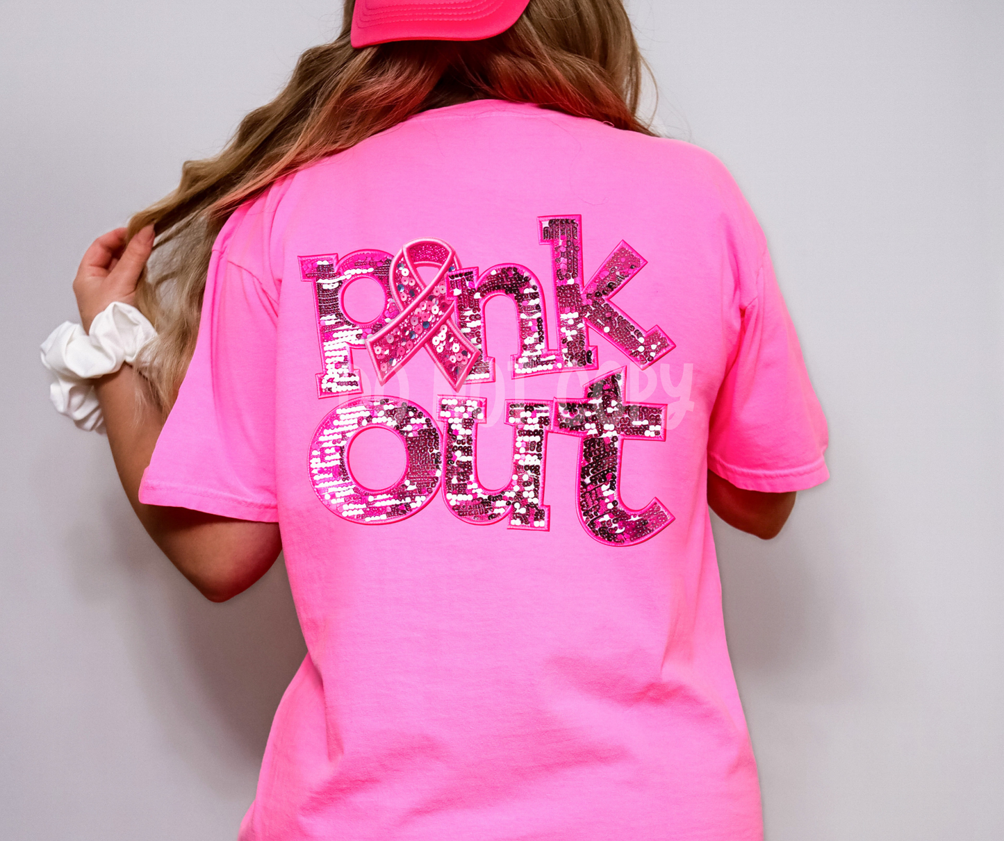 Pink out Faux Embroidery-DTF