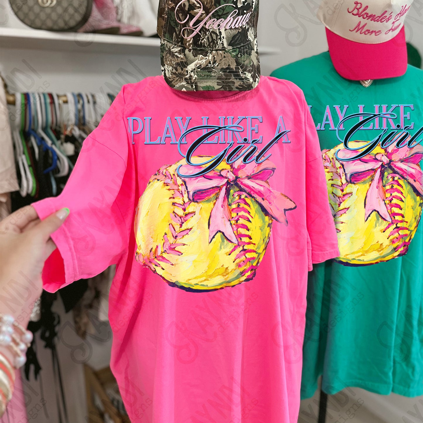 Play Like a Girl Softball -DTF&UV