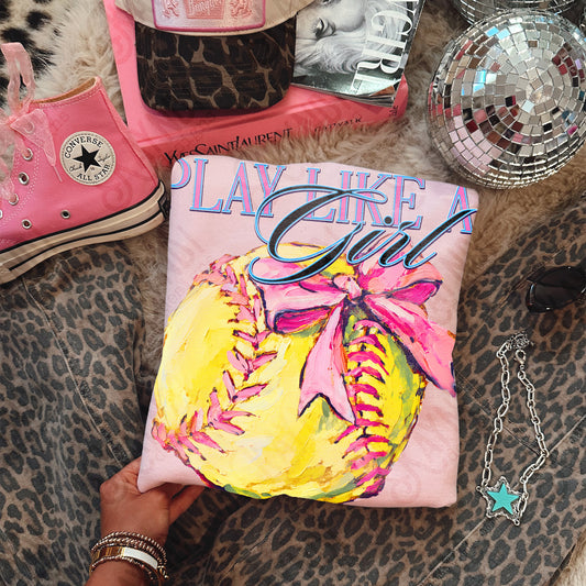 Play Like a Girl Softball -DTF&UV