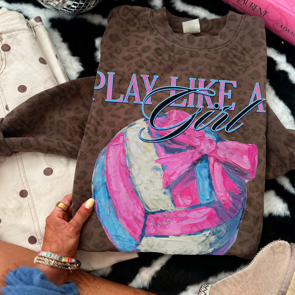 Play Like a Girl Volleyball -DTF&UV