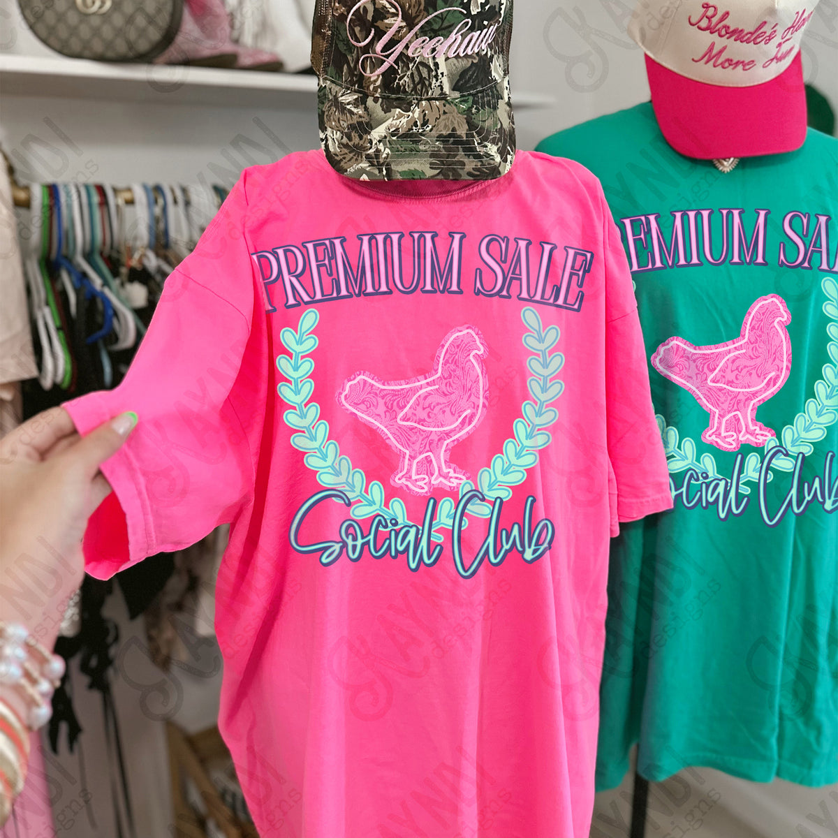 Premium Sale Social Club Chicken pink-DTF&UV