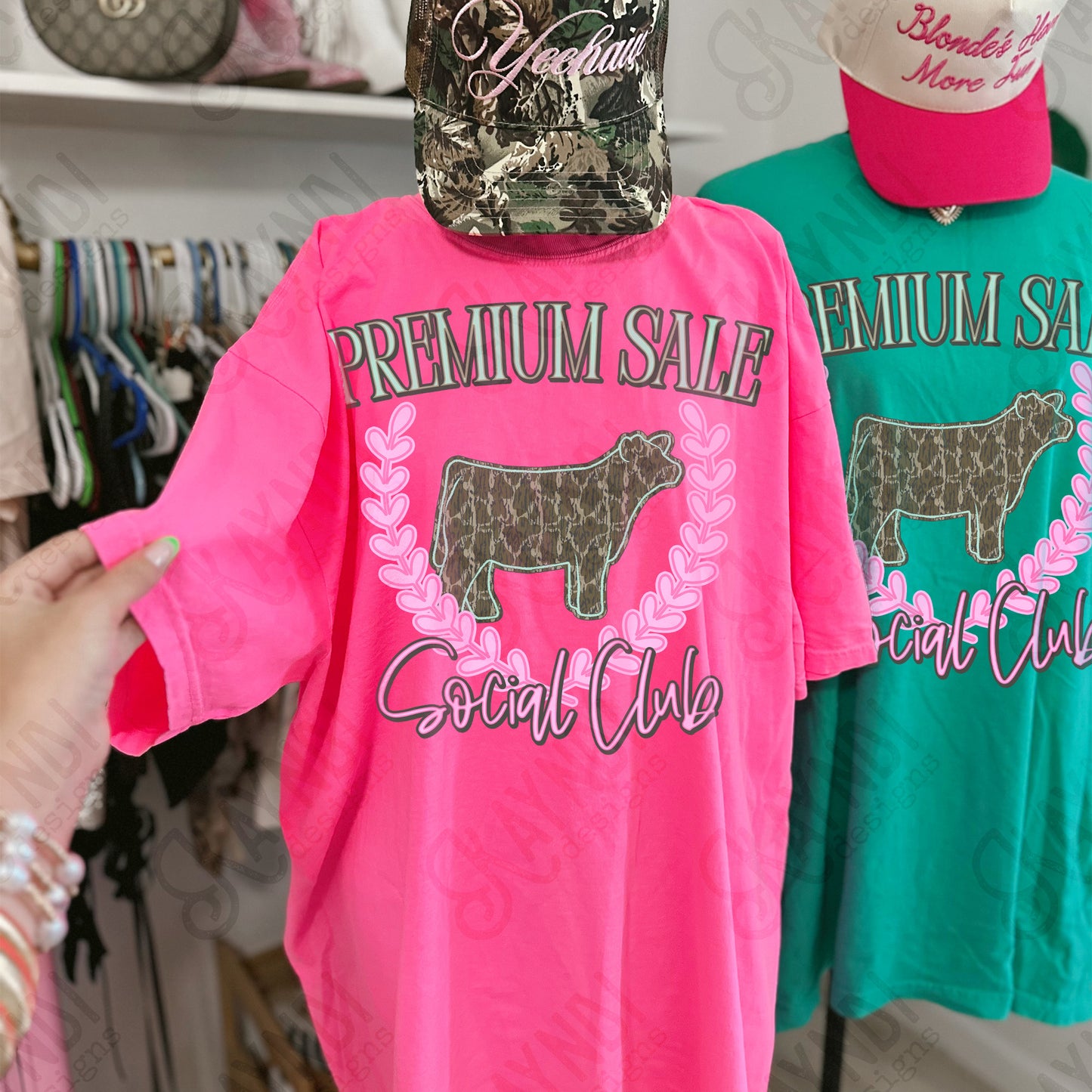 Premium Sale Social Club Cow Camo-DTF&UV