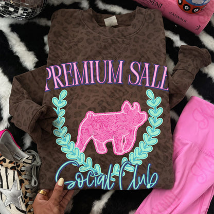 Premium Sale Social Club Pig Leather  -DTF&UV