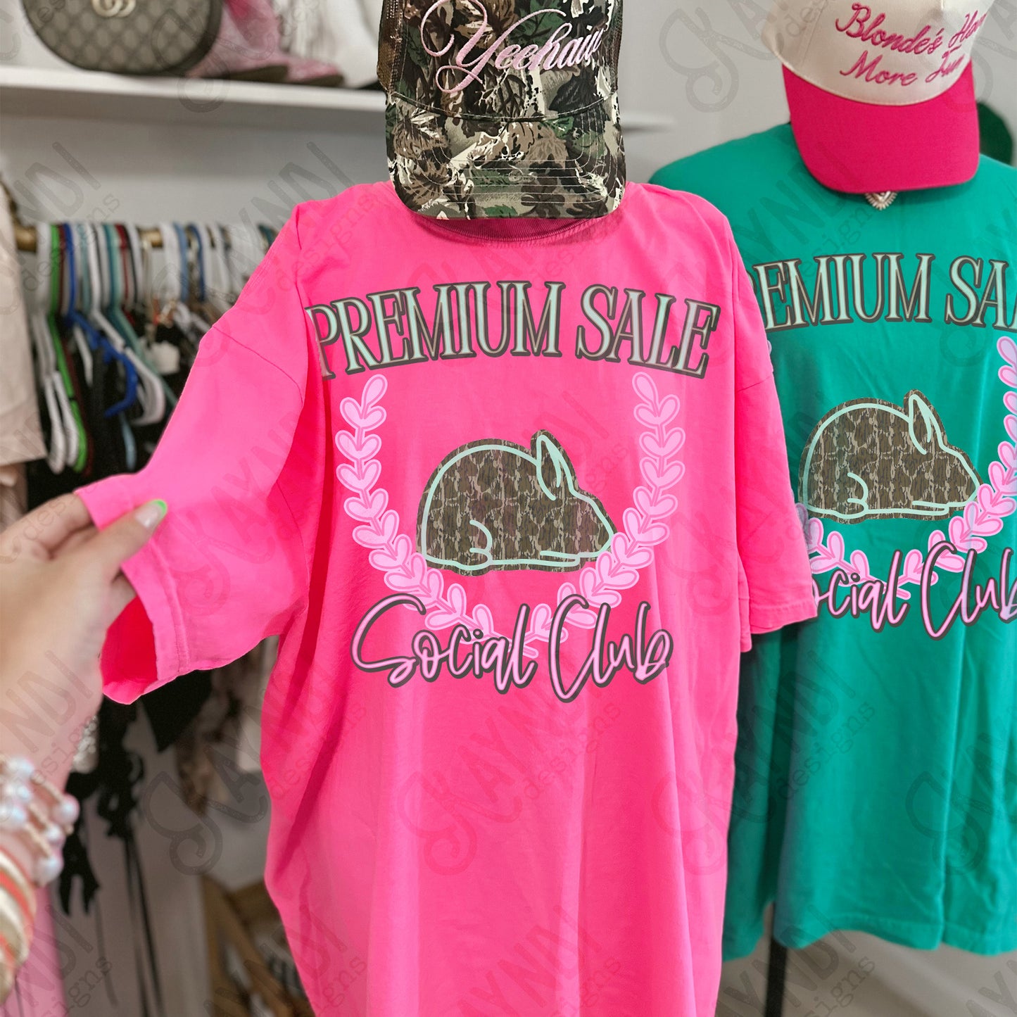Premium Sale Social Club Rabbit Camo -DTF&UV