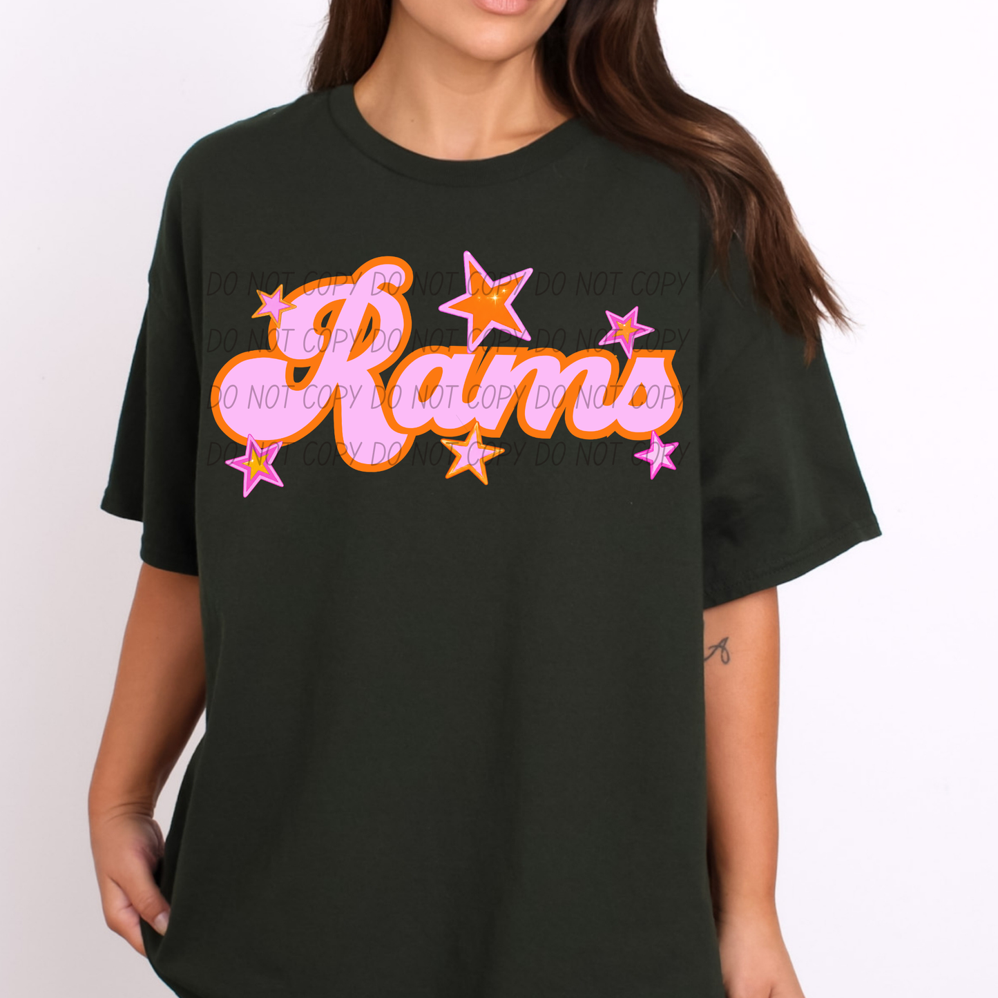 Pink Orange Stars Mascot (Dropdown)- DTF&UV