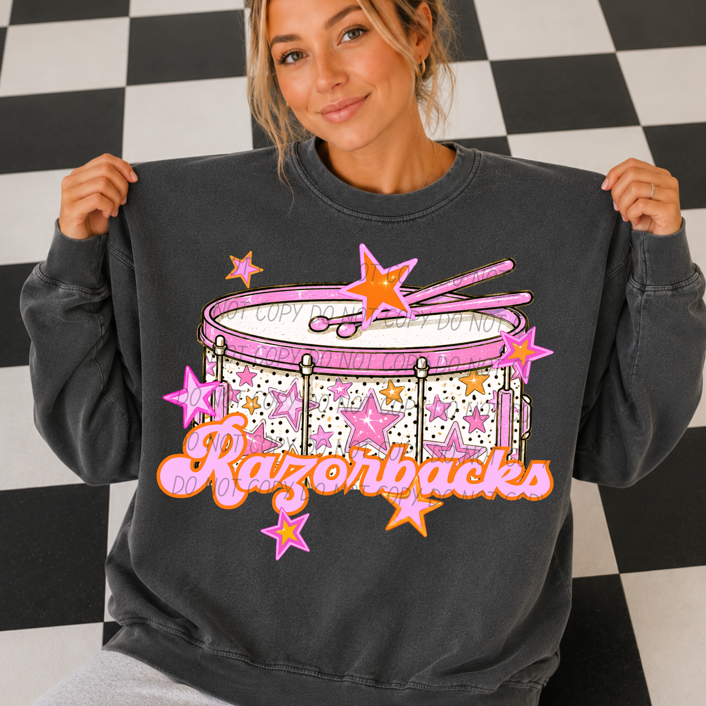 Band Pink Orange Stars Mascot (Dropdown)- DTF&UV