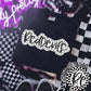 Reddevils Black And White Polka Dot Faux Stitch - DTF