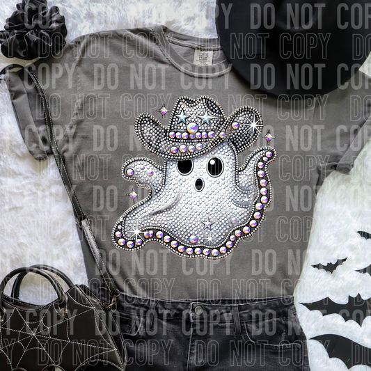 Country ghost faux rhinestone-DTF