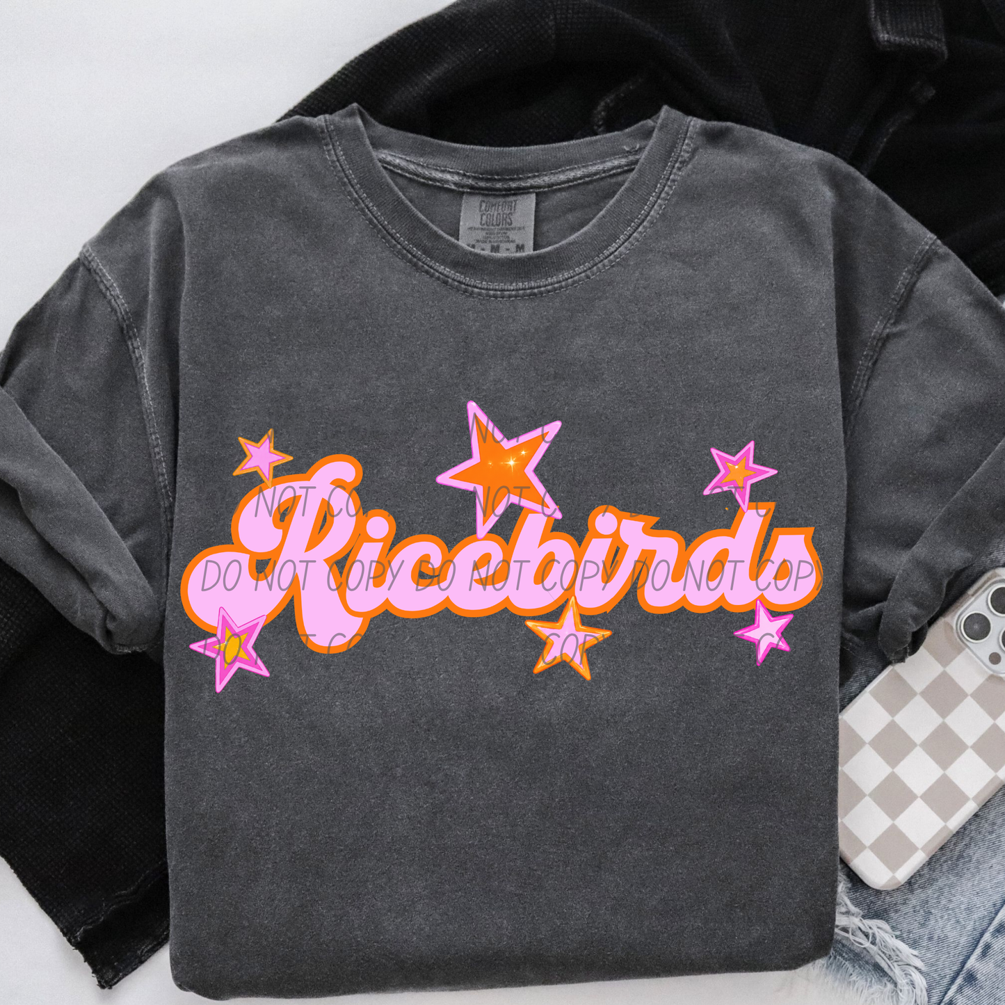 Pink Orange Stars Mascot (Dropdown)- DTF&UV