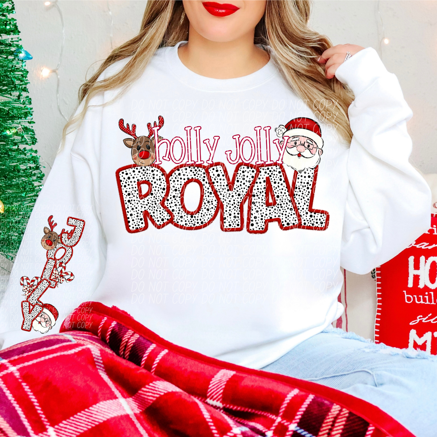 Holly Jolly Mascot Comes with Sleeve (DROPDOWN)-DTF&UV