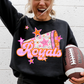 CHEER Pink Orange Stars Mascot (Dropdown)- DTF&UV