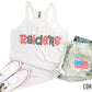 Raiders Red & Black W Wht - DTF