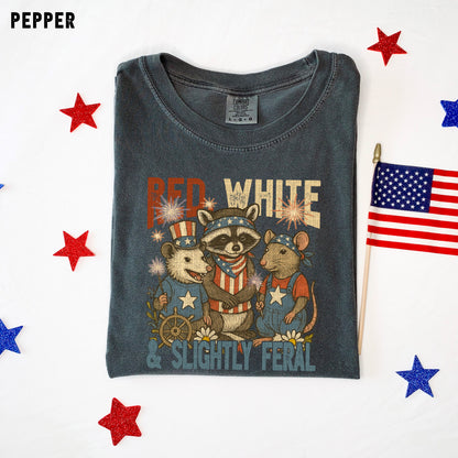 Red White Slightly Feral-DTF&UV