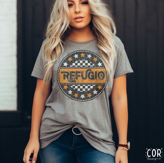 Refugio Yellow Stars & Checkered - DTF