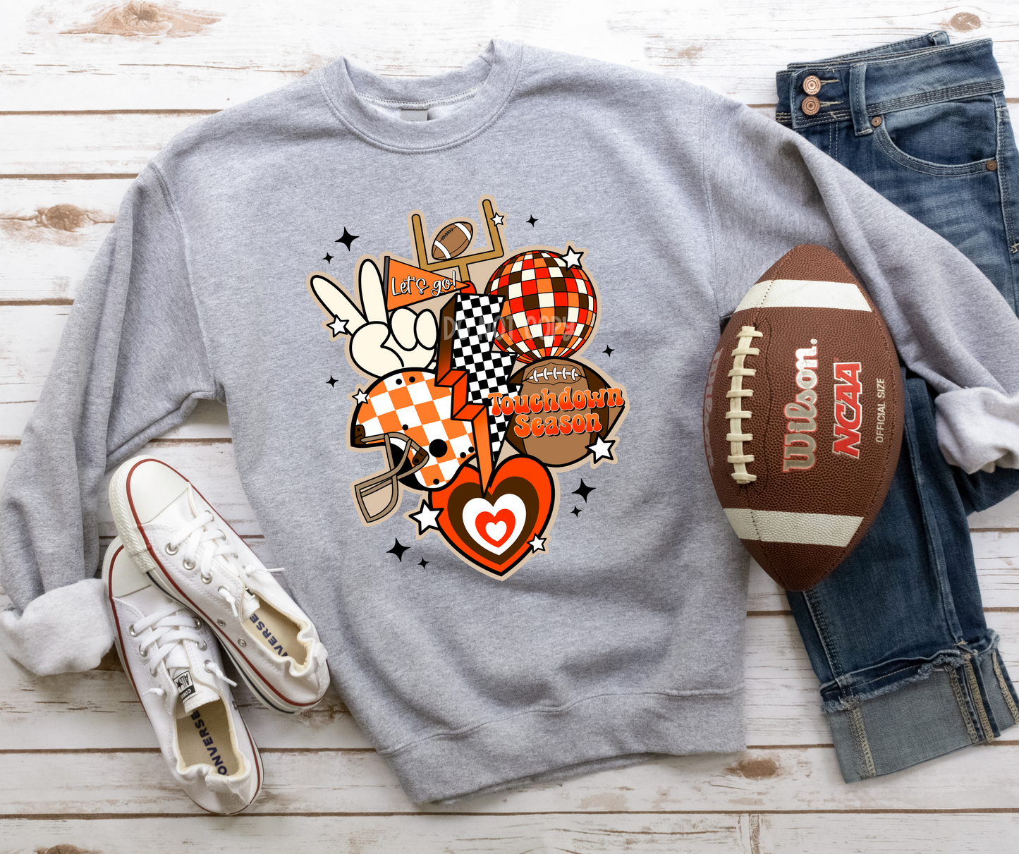 Retro Football New Brown Orange-DTF